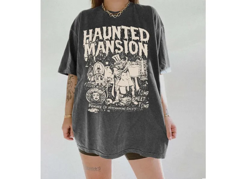 Comfort Colors® Retro the Haunted Mansion Shirt, Disney Spooky Season Shirt, Madam Leota Hitchhi... | Etsy (US)