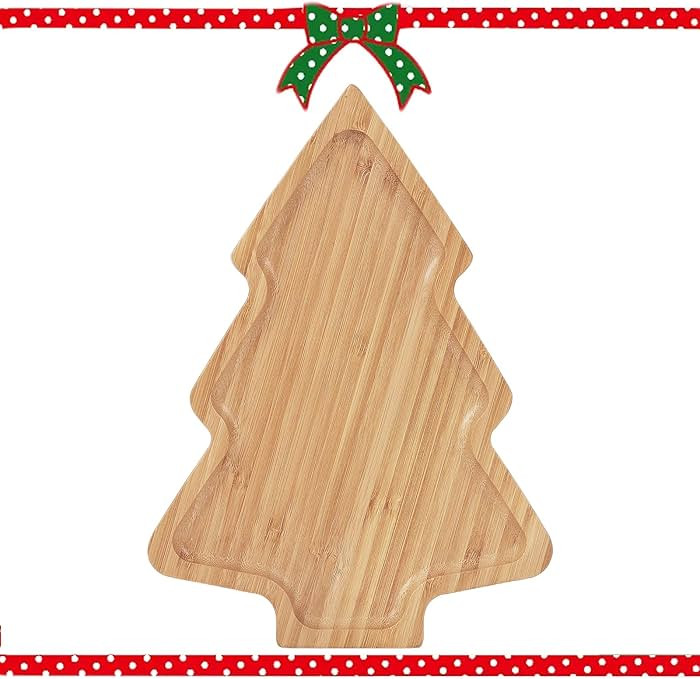 Christmas Tree Charcuterie Board - Bamboo Christmas Tree Shaped Platter,Christmas Tree Cheese Boa... | Amazon (US)