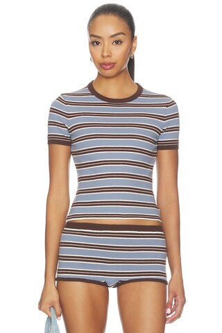 Lovers and Friends Haize Stripe Short Sleeve Tee in Multi. - size XXS | Revolve Clothing (Global)