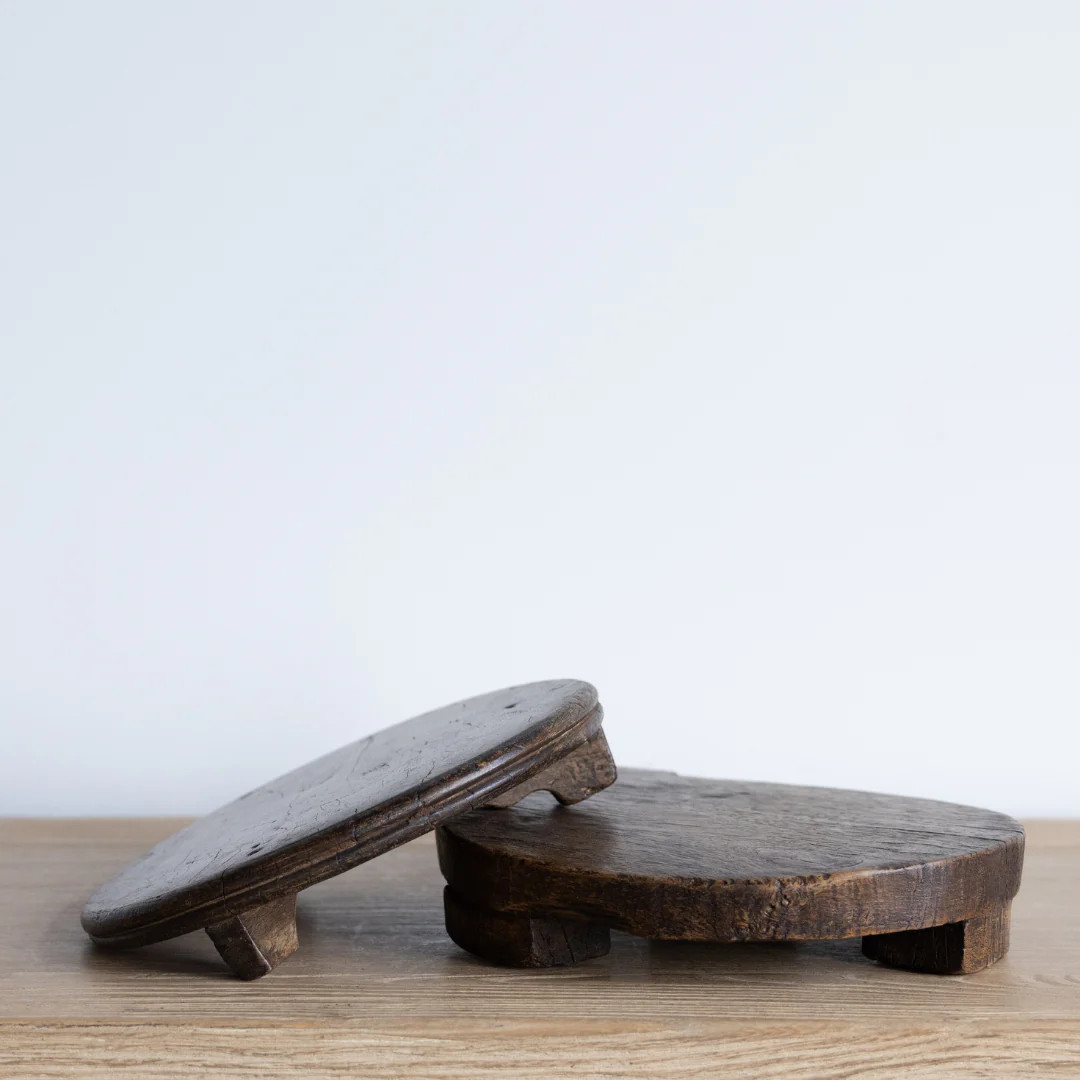 Vintage Inspired Round Wooden Risers | By Luxe B Co | luxe bCO