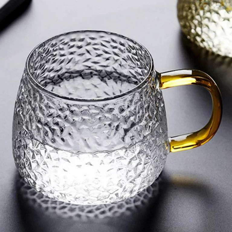 Heat Resistant Borosilicate Clear Glass Coffee Mugs with Handle Perfect for Tea,Coffee,Milk(Hamme... | Walmart (US)