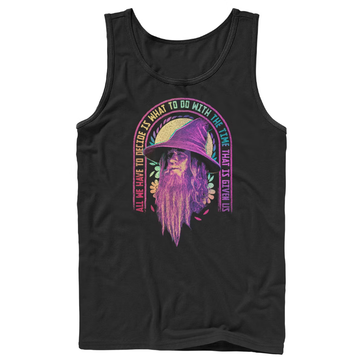 Men's Lord of the Rings Fellowship of the Ring Gandalf All We Have to Decide Tank Top | Target