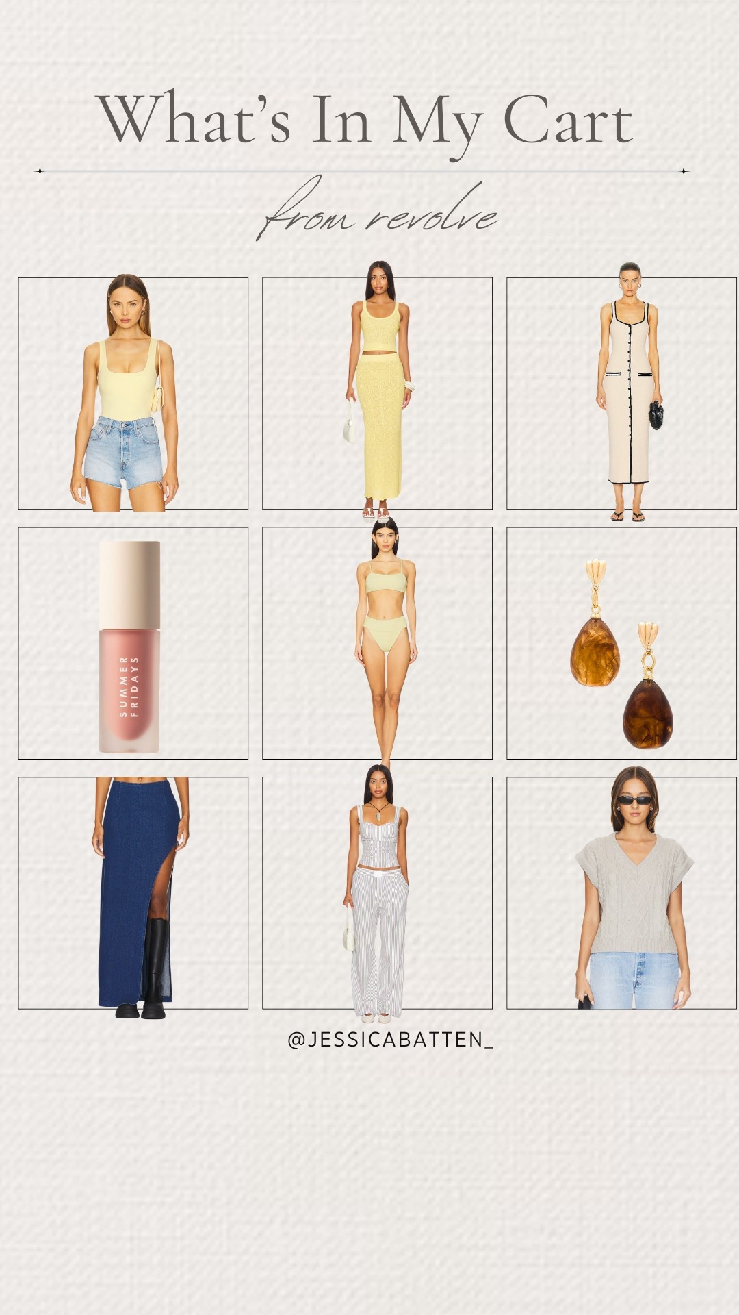 What’s in my cart from revolve ✨

#LTKStyleTip #LTKBeauty #LTKSpringSale