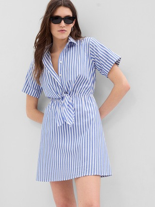 Tie-Front Mini Shirtdress | Gap (US)