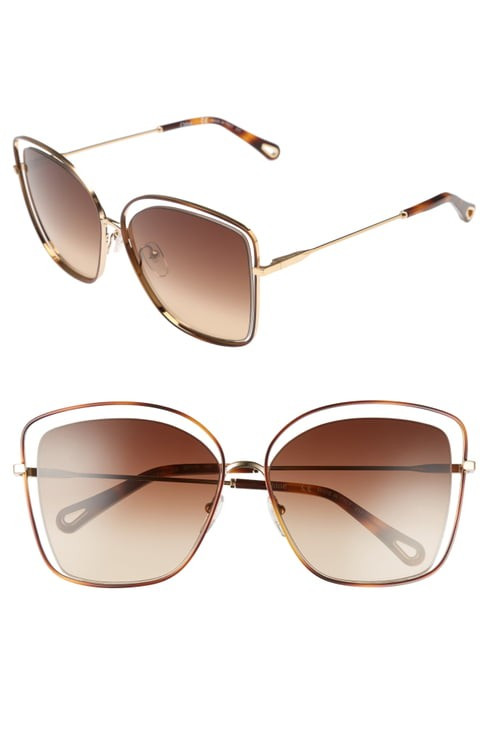 Chloé 60mm Halo Frame Sunglasses | Nordstrom