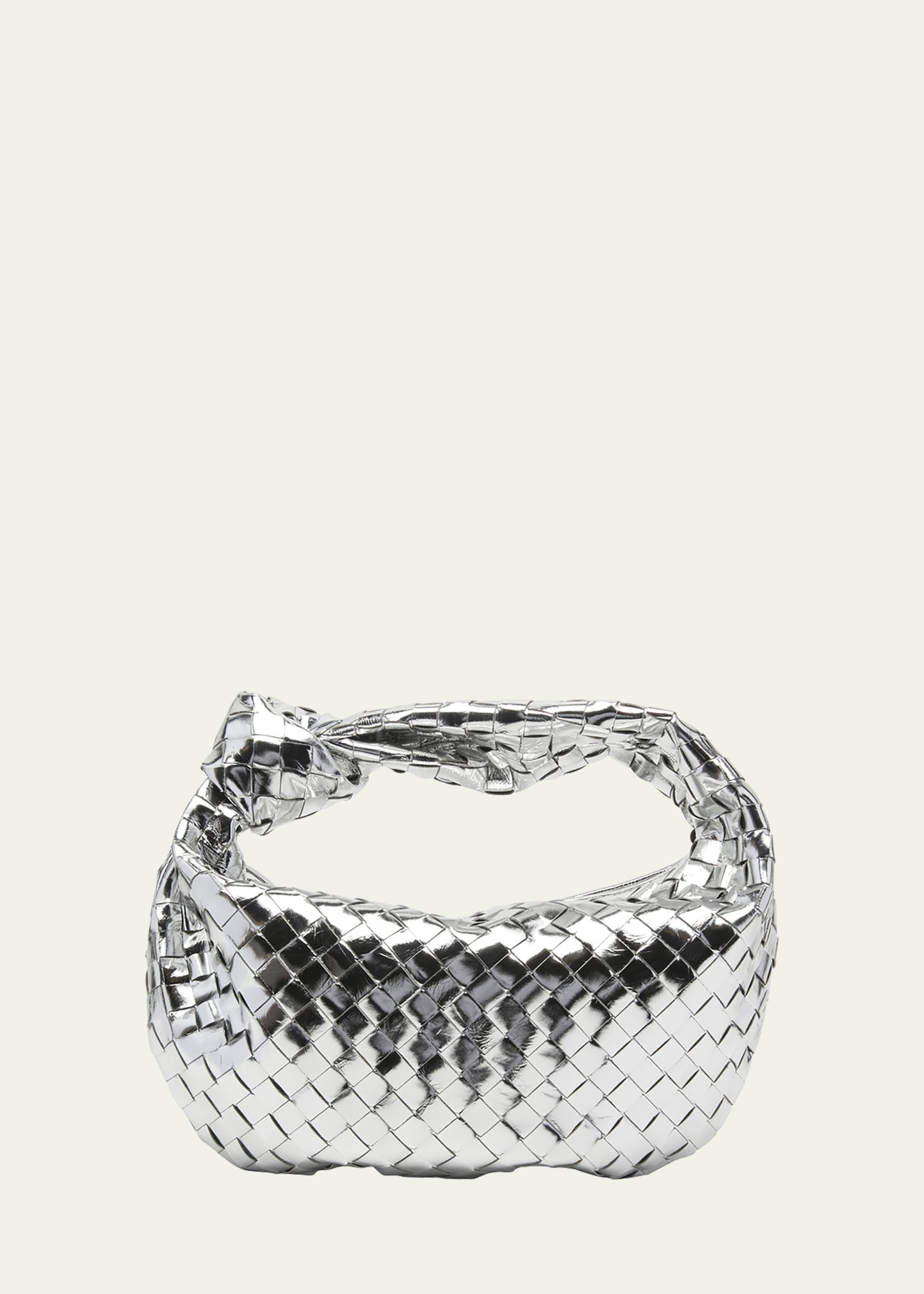 Bottega Veneta Teen Jodie Metallic Intrecciato Top-Handle Bag | Bergdorf Goodman