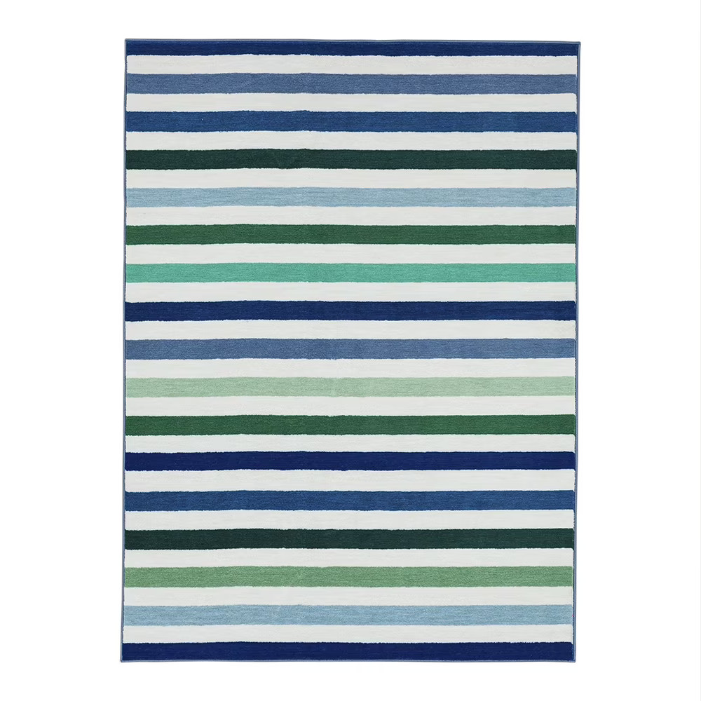 Gap Home Kids Striped Kids Area Rug, Blue and Green, 5'2"x7' | Walmart (US)
