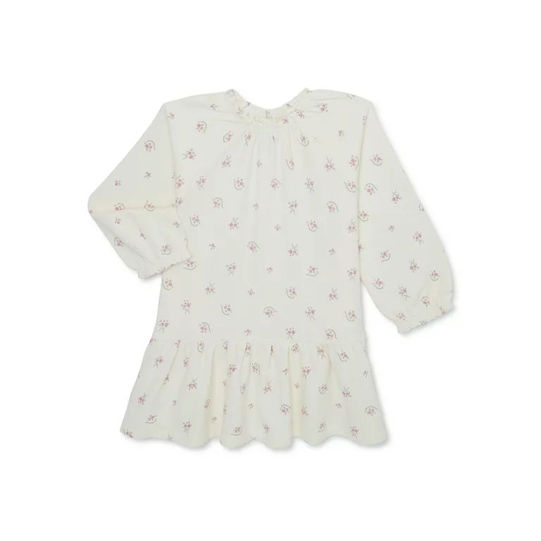 easy-peasy Baby and Toddler Girls Long Sleeve Printed Dress, Sizes 12M- 5T | Walmart (US)