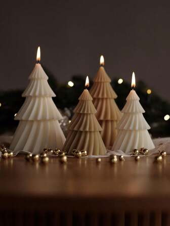1pc 9cm High Ins Style Tree Candle, Home Decor, Decoration,Room Decor,Home Decor,Gifts Christmas Decorations Room Decor Christmas, Christmas Gifts | SHEIN