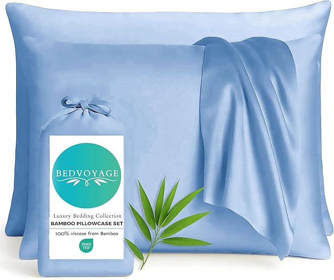 BedVoyage Ultra Soft Standard Pillowcase Set, Cooling & Breathable, Silky & Gentle to Skin and Ha... | Amazon (US)