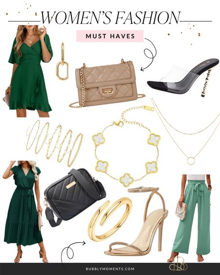 Step into style with our latest women's fashion collection! From stunning dresses to elegant heels, chic bags, and sparkling jewelry, elevate your wardrobe effortlessly. ✨ #Fashionista #StyleInspo #DressToImpress #ShoeLove #BagObsessed #JewelryAddict #FashionGoals

#LTKstyletip #LTKsalealert #LTKU