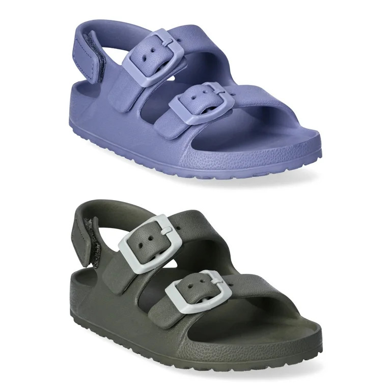 Wonder Nation Toddler Kids Buckle Sandals 2-Pack | Walmart (US)