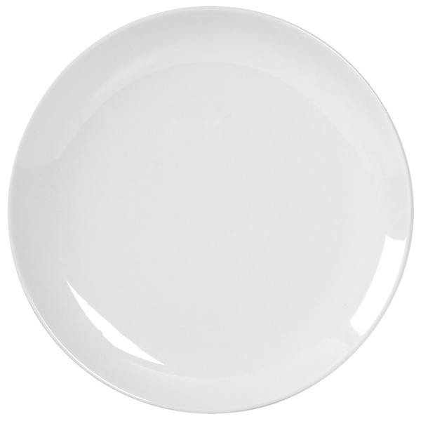 Blanc De Blanc Round Coupe Dinner Plate, White, Ceramic, sold by At Home | At Home