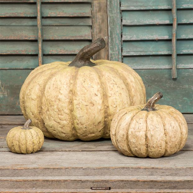 Paper Mache Decorative Pumpkins Set of 3 | Antique Farm House