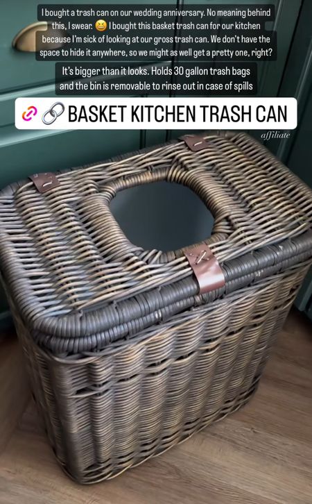 Our trashcan is exposed so we got a pretty one since we have to see it :) 

Amazon find, Amazon home, trash bin, waste bin, kitchen trashcan 



#LTKhome