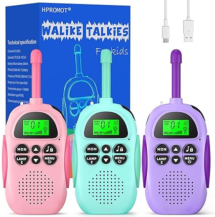 Walkie Talkies for Kids Rechargeable 3 Pack Walkie Talkies, Long Range 22 Channels 2 Way Radio Ki... | Amazon (US)