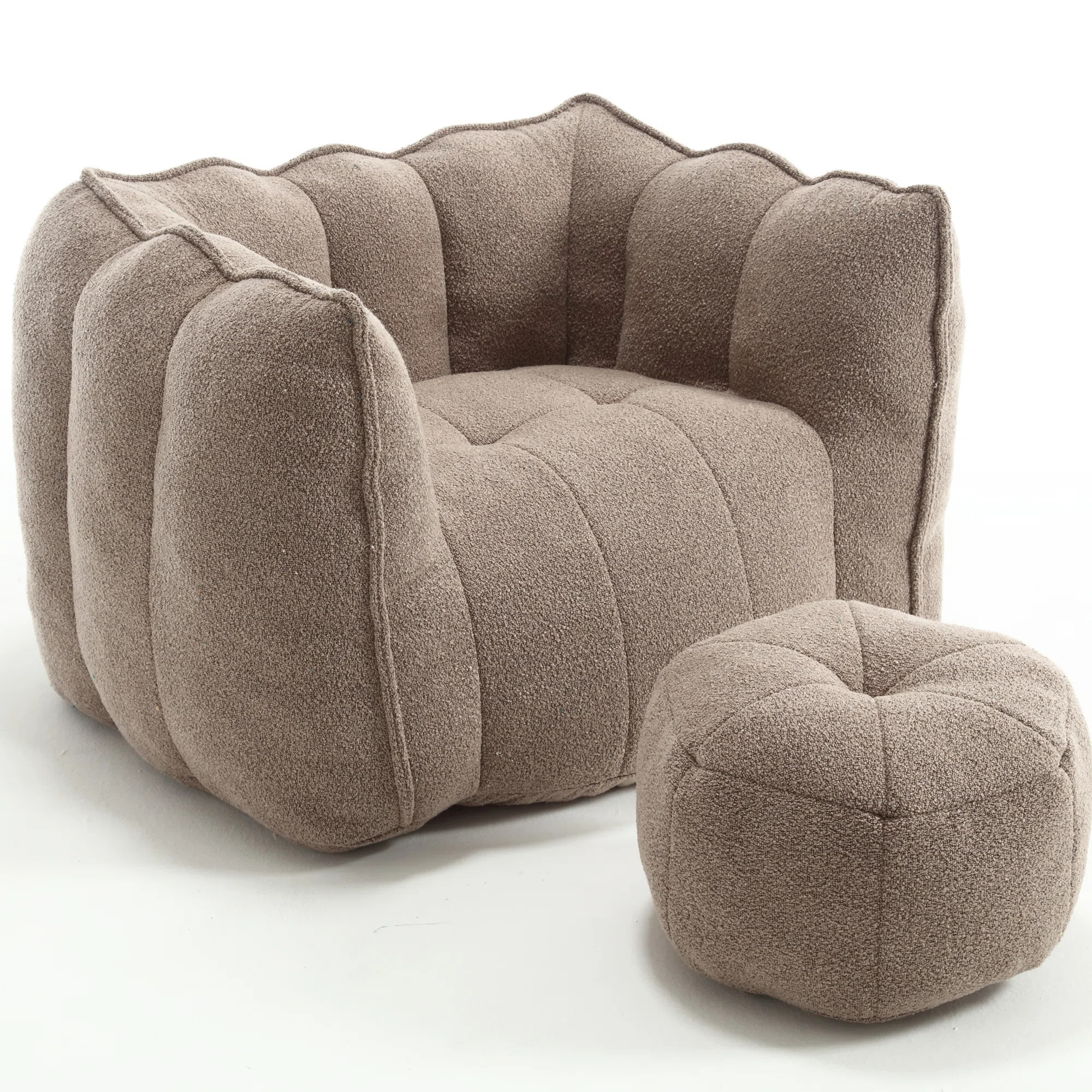 ean Bag Chair with Ottoman | Wayfair North America