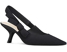 Coutgo Womens Slingback Kitten Heels Closed Pointed Toe Bowknot Knitted Slip On Work Pumps Dress ... | Amazon (US)