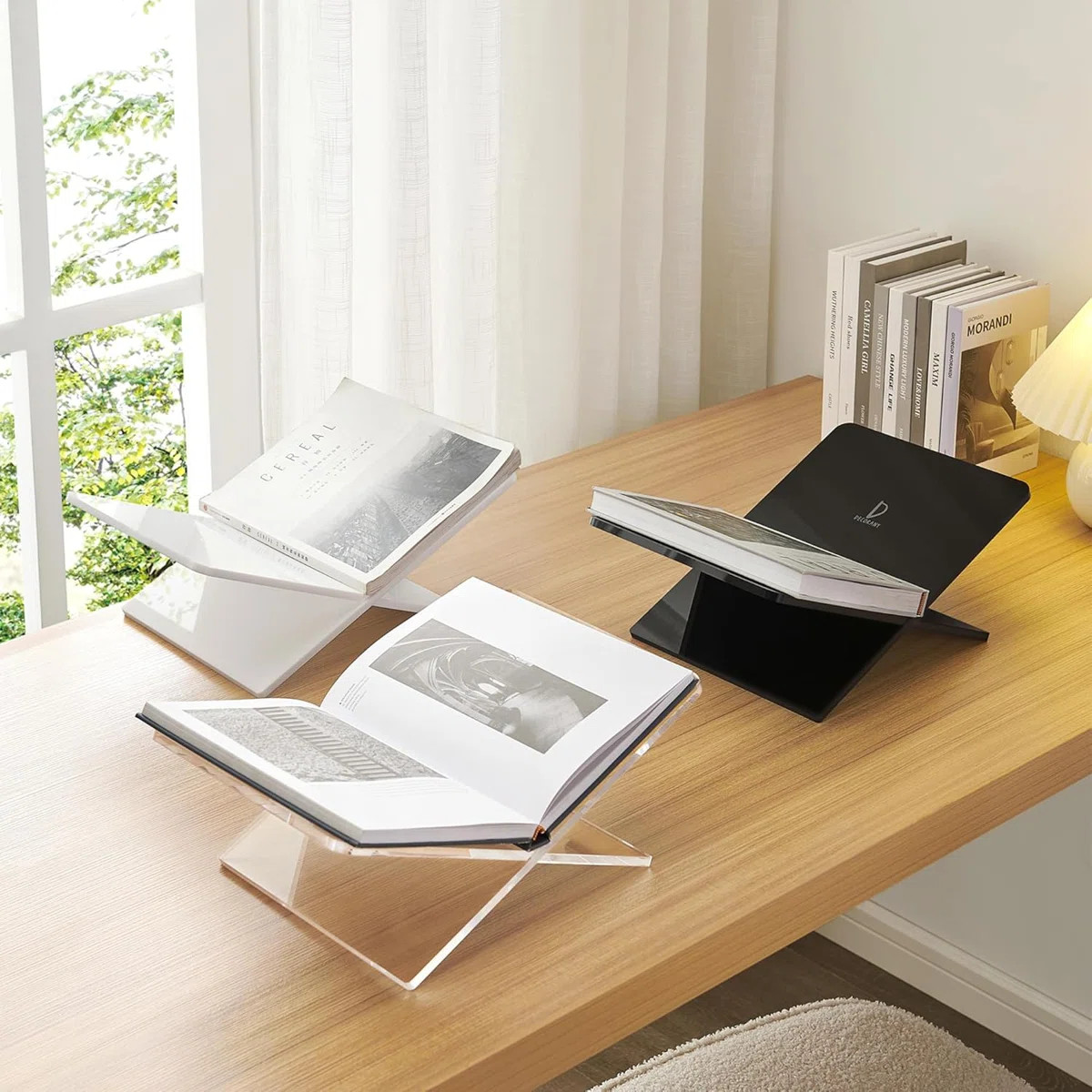 Book Holder 11 x 7 x 6 in Open Large Book Display Stand for Cookbook | Wayfair North America