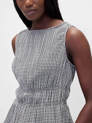 Cotton Gauze Smocked-Waist Peplum Top | Gap (US)