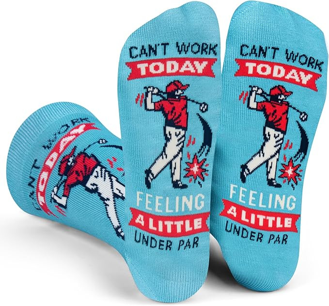 Lavley Funny Golf Socks - Fun gift for golfers - Unisex one size fits most - Great for birthdays ... | Amazon (US)