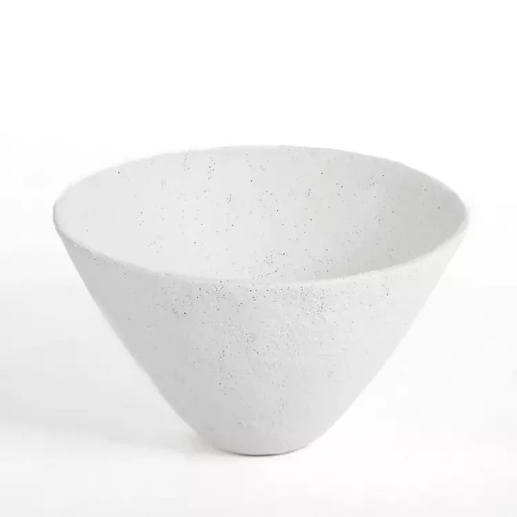 White Textured Decorative Cone Bowl | Kirkland's Home