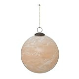 Creative Co-Op Glass Ball Ornament, Marbled Nude Finish | Amazon (US)