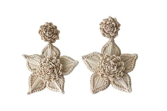 Kimora Earrings Straw/iraca/handmade | Etsy | Etsy (US)