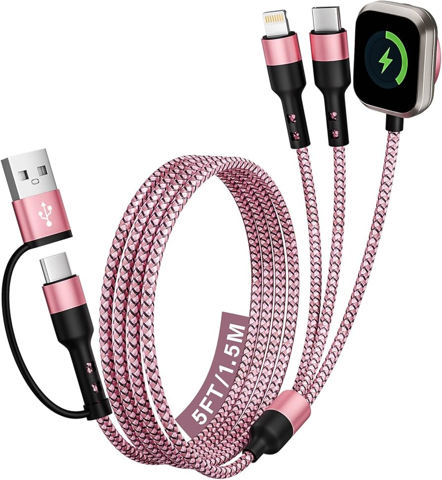 Travel Essentials & Car Accessories, 3 in 2 Multi Charging Cable USB C Multiple Travel Charger, U... | Amazon (US)