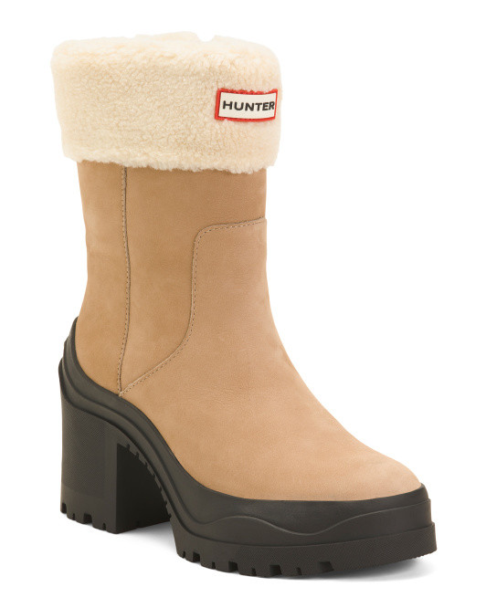 Nubuck Leather Waterproof Marisol Heeled Storm Boots | TJ Maxx