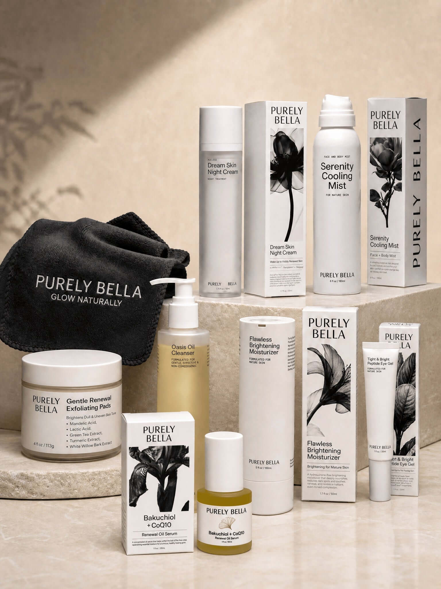 The Complete Glow Ritual | Full 8-Step Perimenopause Skincare System \u2013 PURELY BELLA | PURELY BELLA