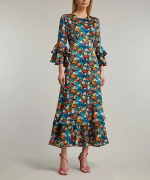 Chatsworth Bloom Silk-Satin Gala Dress | Liberty London (US)