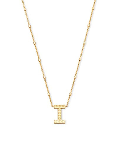 Kendra Scott Letter I Pendant Necklace for Women, Fashion Jewelry, 14k Gold-Plated Brass, Gold Metal, Letter I | Amazon (US)