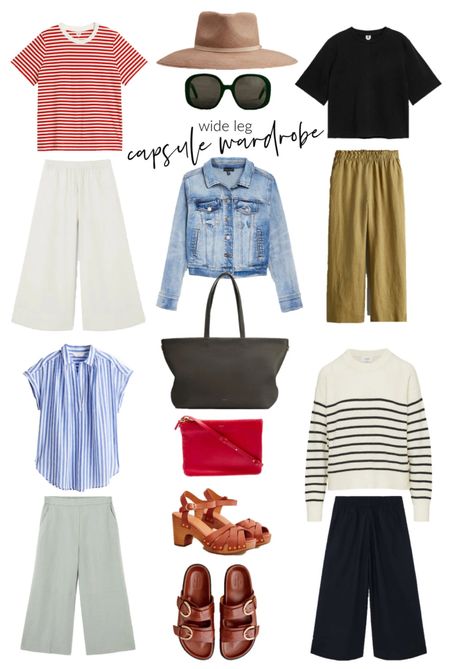 A summery wide leg capsule wardrobe perfect for travel whether it be to a lakeside cottage or touring Europe. I love how everything mixes and matches for more outfit options. 

#LTKtravel #LTKsummer #LTKstyletip
