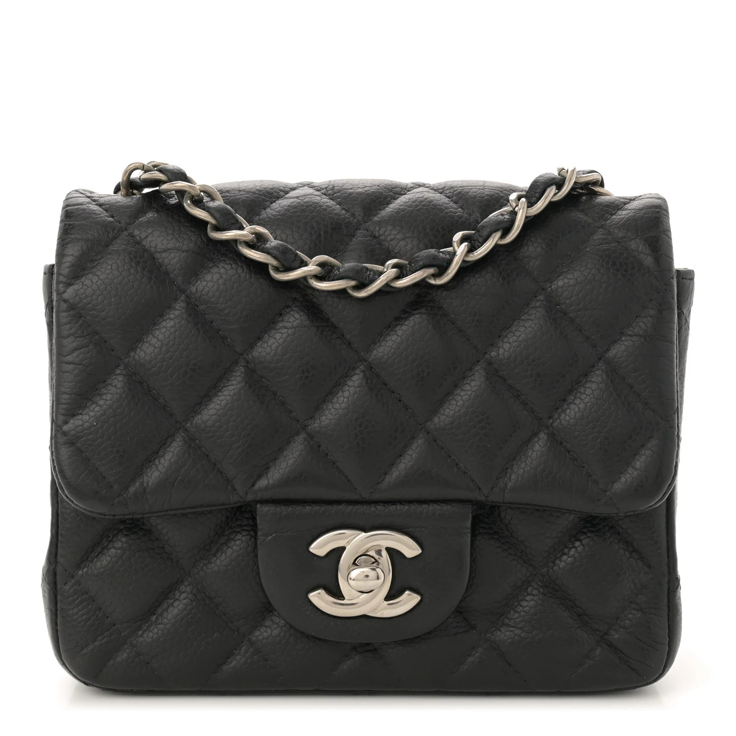 Caviar Quilted Mini Square Flap Black | FASHIONPHILE (US)