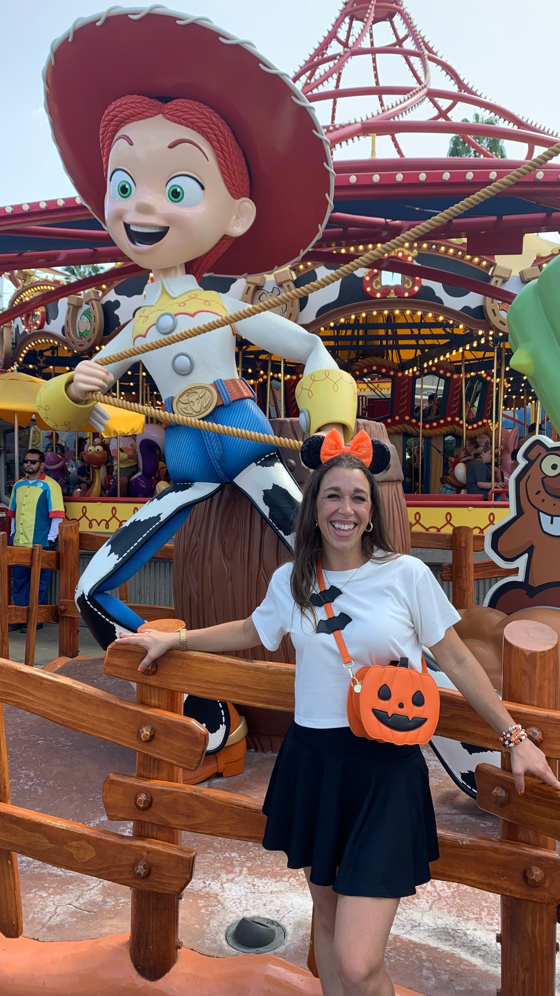 Disneyland Vacation Outfit Day 1 - Disney California Adventure! Black tennis skirt with oversized white tee and Minnie Mouse Halloween Ears! #disneyhalloween #disneyoutfits #disneylandoutfits #disneylandhalloweenoutfit

#LTKStyleTip #LTKTravel #LTKSeasonal