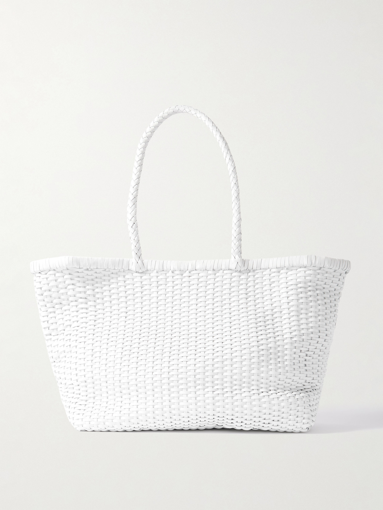 Dragon Diffusion - B Weave Big Woven Leather Tote - White | NET-A-PORTER (UK & EU)