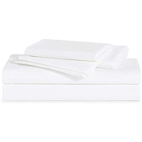 Amazon.com: Brooklinen Luxe Core Sheet Set for King Size Bed, Solid White - 4 Piece Set (1 Fitted... | Amazon (US)