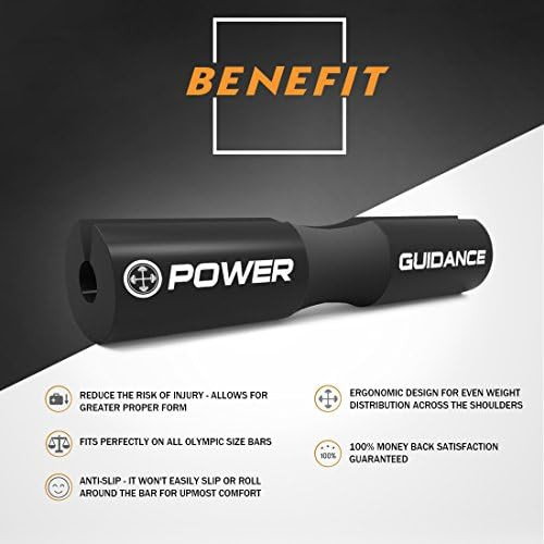 POWER GUIDANCE Barbell Squat Pad - Neck & Shoulder Protective Pad - Great for Squats, Lunges, Hip... | Amazon (US)