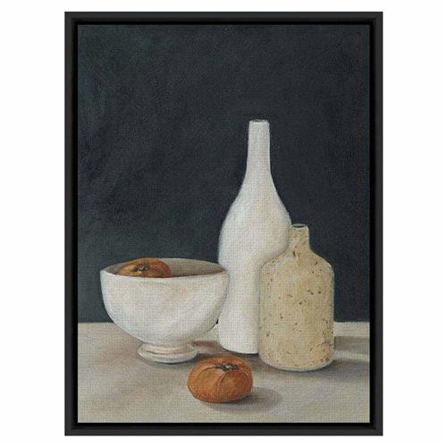 Three Vases Two Oranges Painting - 32x24 | Kathy Kuo Home