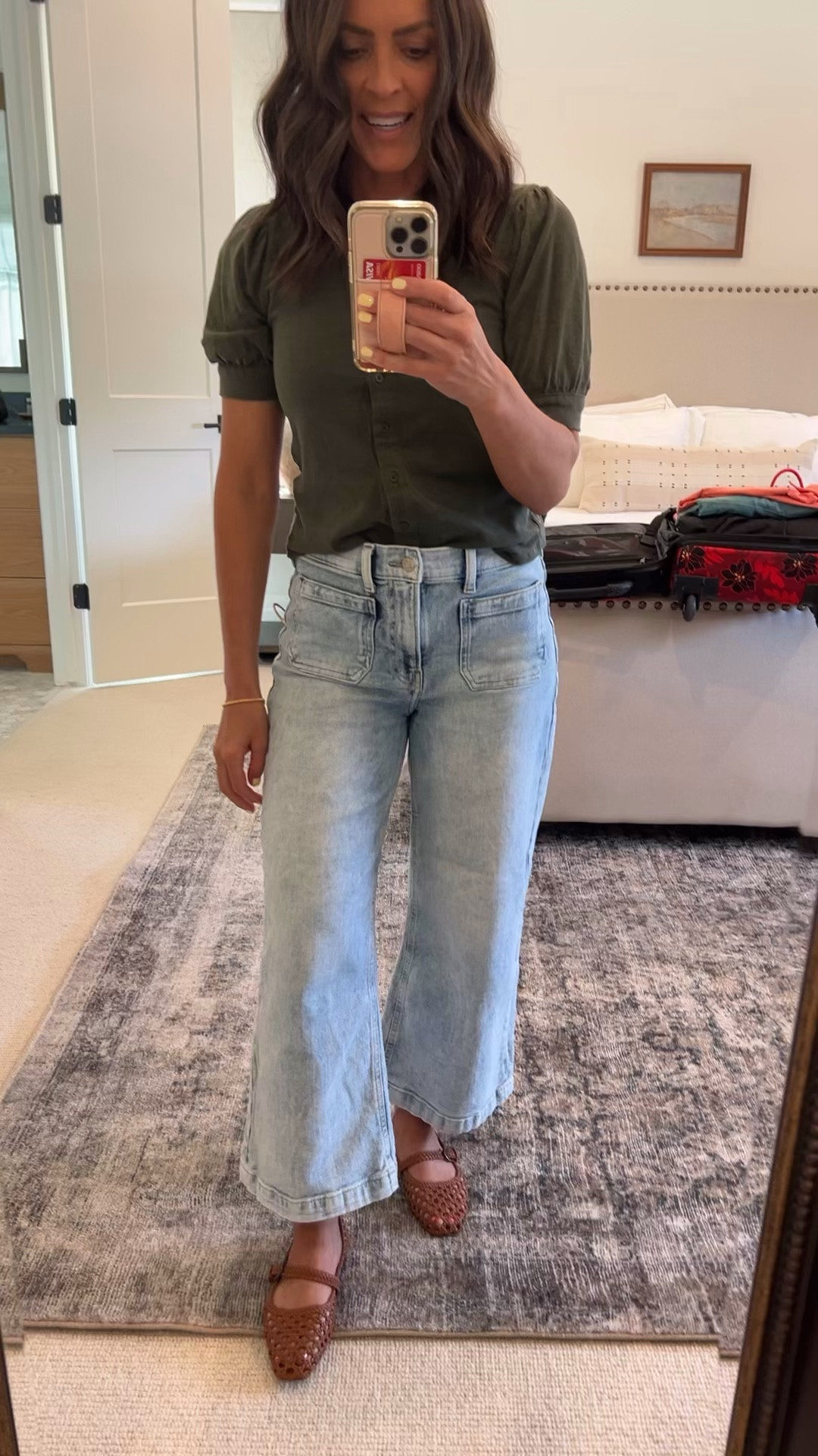 These woven flats are so cute with literally anything. They don’t look like they’d be that comfortable but they really are. They have a bit of stretch and it makes them very easy to wear and also put on. 
I’m in a 6.5 and usually a 7 so size down a half size. Very cute for spring and summer! 

#LTKmomlife #LTKOver40 #LTKootd