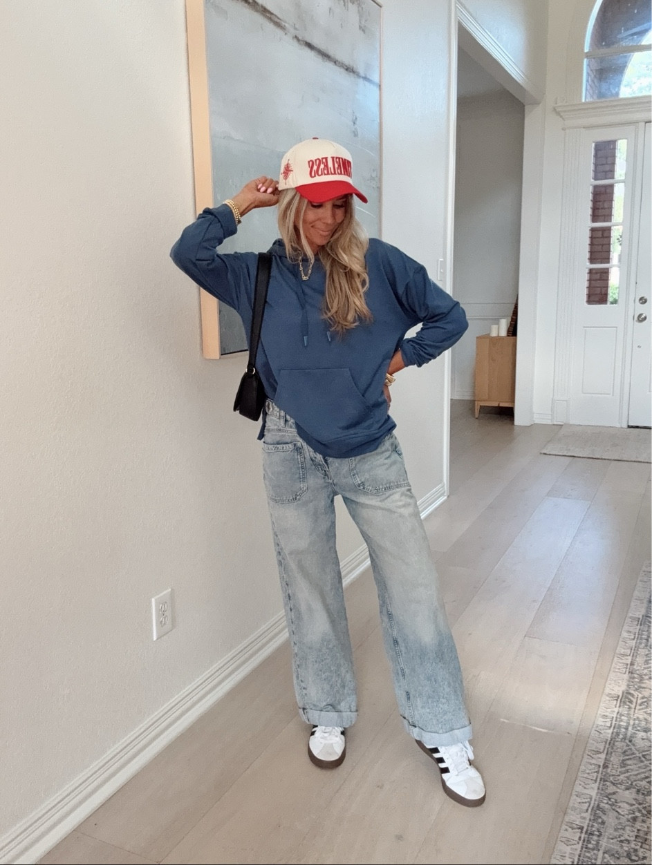 $12.98 viral top— comes with matching joggers too! I sized up to a M / one size from my normal. 

These pants are from FP

Paired with Amazon, Walmart & Adidas ✨

#LTKStyleTip #LTKFindsUnder50 #LTKFindsUnder100