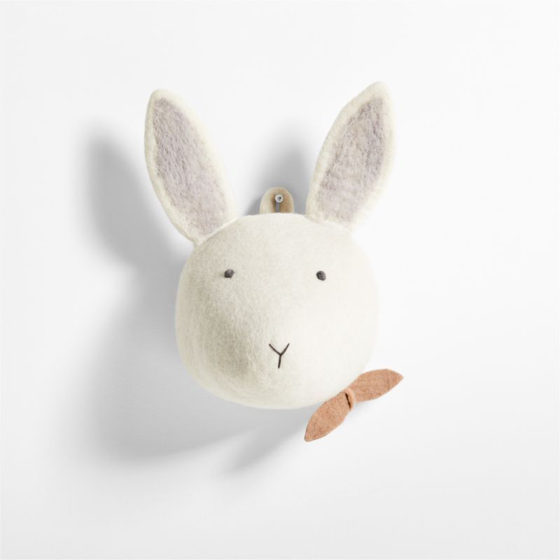 Felt Bunny Animal Head Wall Decor + Reviews | Crate & Kids | Crate & Barrel