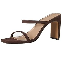 The Drop Women's Avery Square Toe Two Strap High Heeled Sandal | Amazon (US)