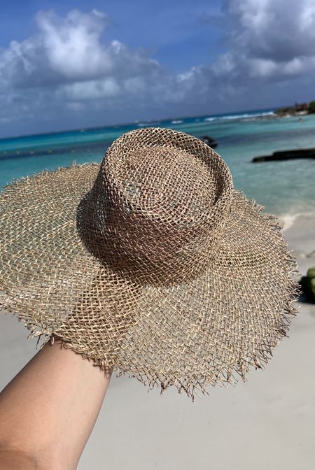 Vacation outfit idea sun hat 

Lack of color grey boater hat 

#LTKswim #LTKSeasonal #LTKtravel