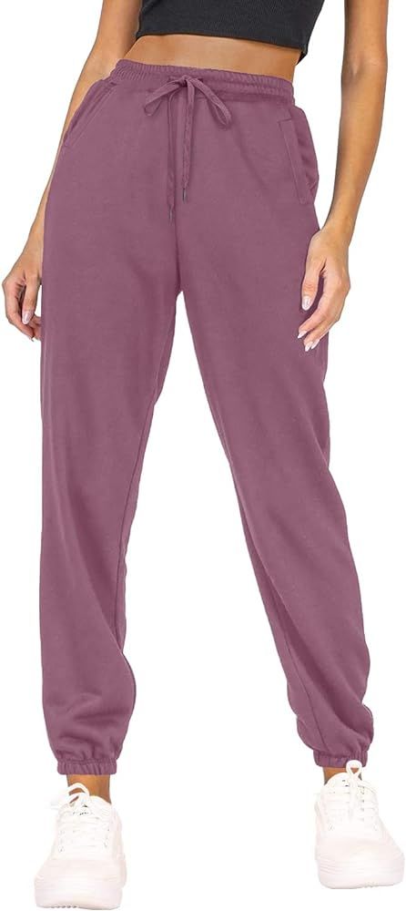 ZESICA Women's Comfy Casual High Waist Relaxed Fit Athletic Workout Jogger Sweatpants with Pocket | Amazon (US)