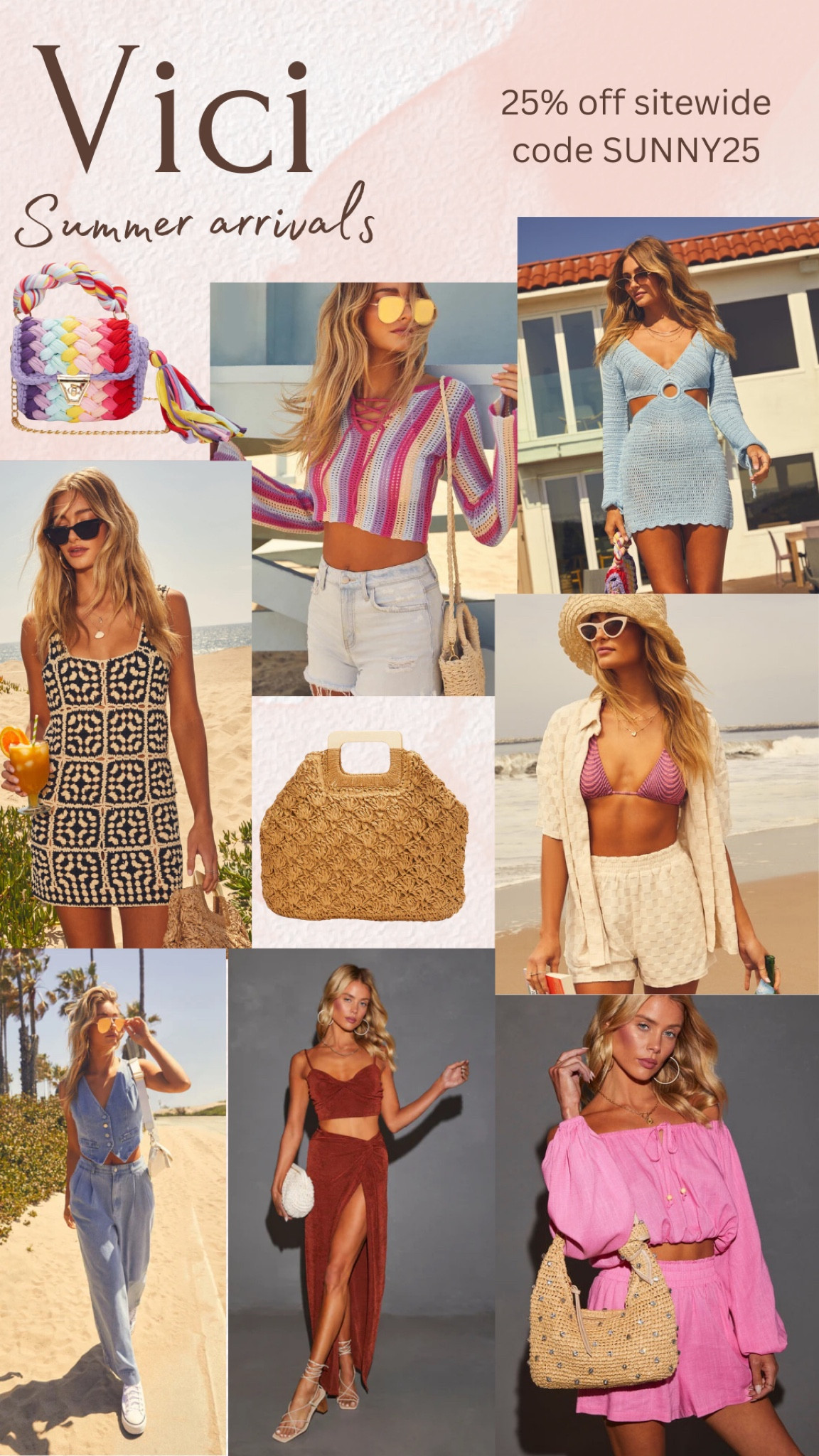 New summer arrivals 
Today only 25% off sitewide 
Code SUNNY25

#vici #summer #beach #summeroutfit



#LTKFindsUnder50 #LTKSaleAlert #LTKU