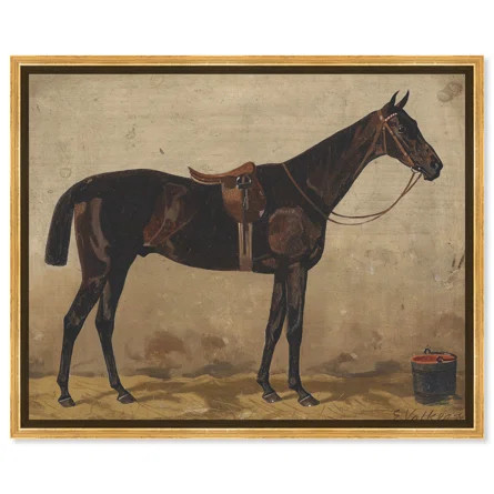 Oliver Gal Brauner Im Stall Farm Animals by Emil Volkers - on Canvas | Wayfair | Wayfair North America