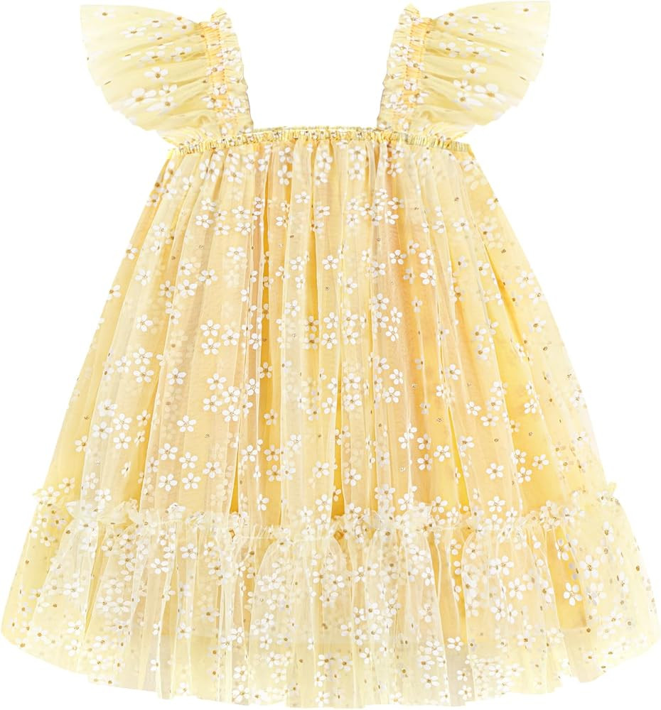 Arshiner Toddler Tulle Dress for Girls Layered Tutu Ruffle Dresses Swing Twirly Fairy Summer Birt... | Amazon (US)