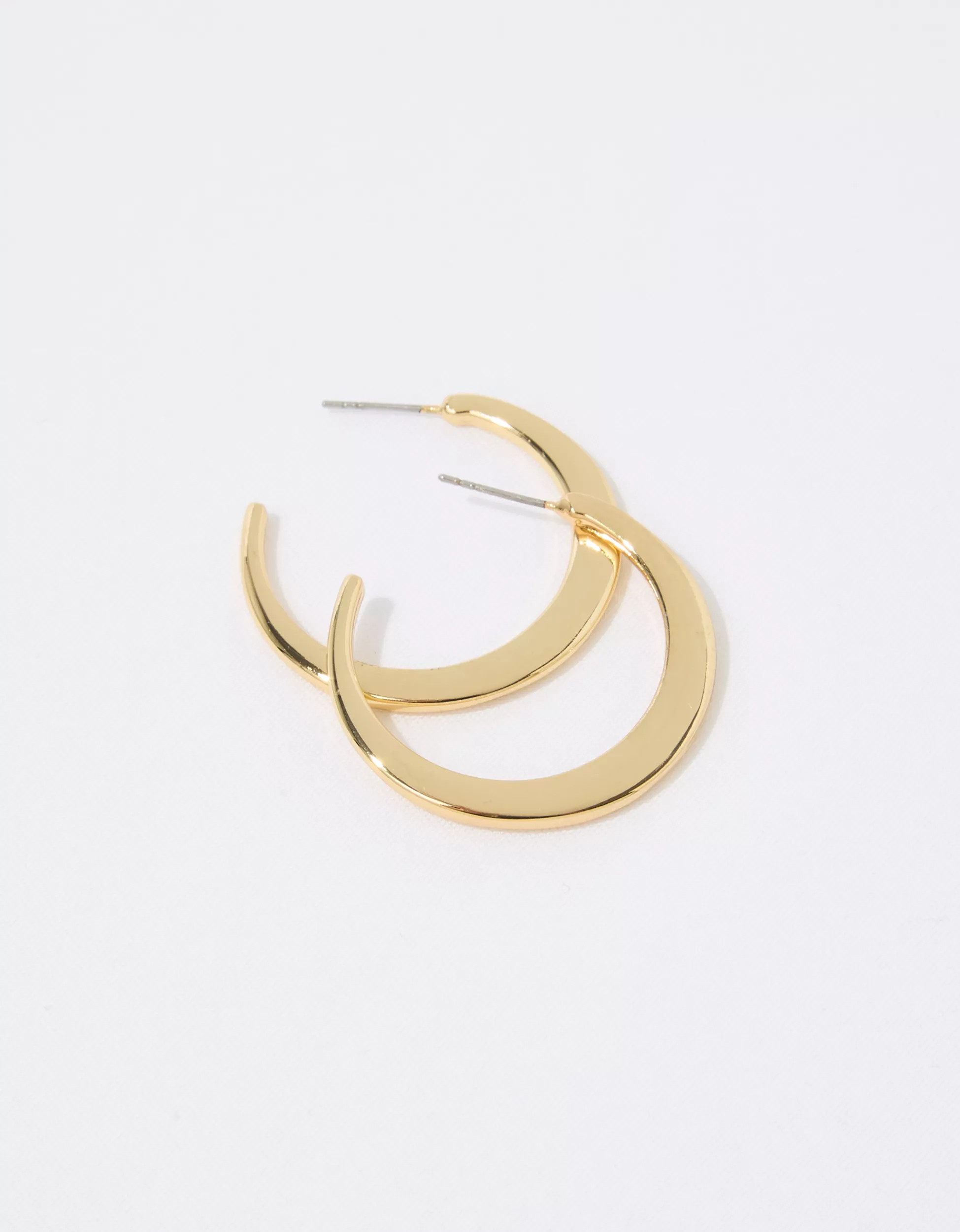 Aerie Flat Hoop Earrings | Aerie